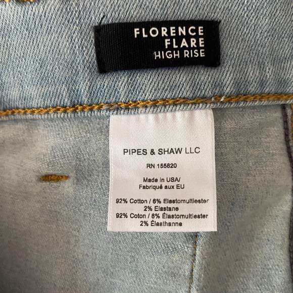 VERONICA BEARD Light Wash Florence Flare High Rise Size 31 or 12 - Picture 8 of 11